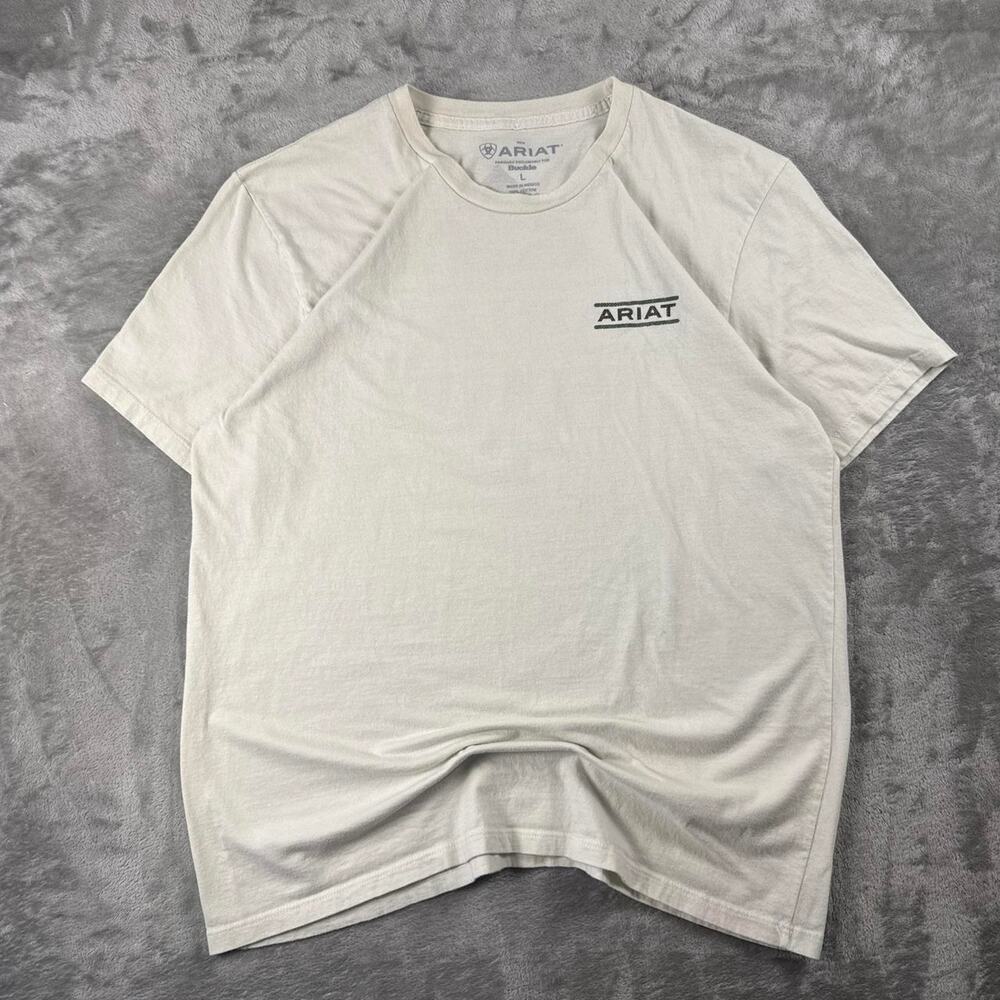 Ariat Buckle Exclusive Men’s Large Gray Aztec Back Graphic T-Shirt